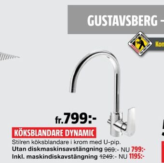 Bauhaus Gustavsberg Köksblandare erbjuda