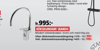Bauhaus Gustavsberg Köksblandare erbjuda