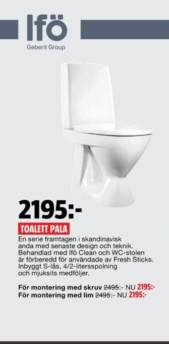 Bauhaus IFÖ Toalettstol erbjuda