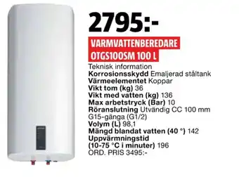 Bauhaus Gorenje Varmvattenberedare erbjuda
