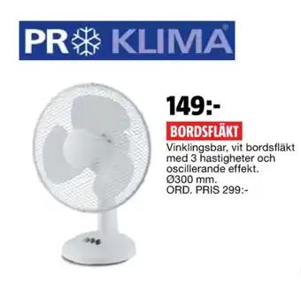 Bauhaus Pro Klima Bordsfläkt erbjuda