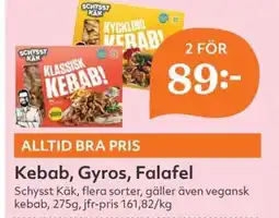 Hemköp SCHYSST KAK Kebab, Gyros, Falafel erbjuda