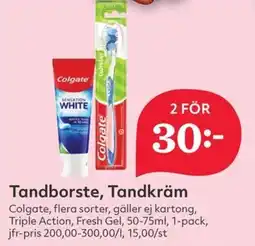 Hemköp COLGATE Tandborste, Tandkräm erbjuda