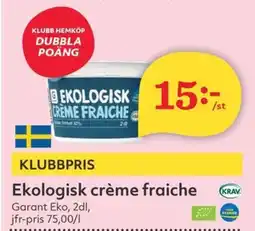 Hemköp Garant Ekologisk crème fraiche erbjuda