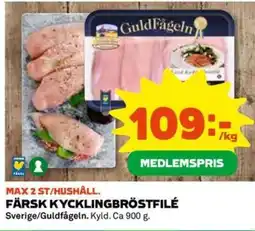 Coop Guldfågeln Färsk kycklingbröstfilé erbjuda