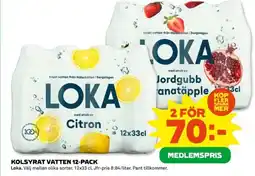 Coop LOKA Kolsyrat vatten erbjuda
