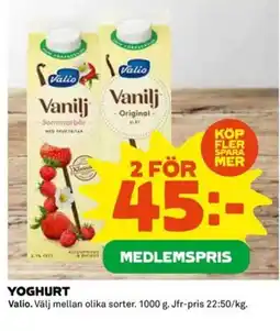 Coop VALIO Yoghurt erbjuda
