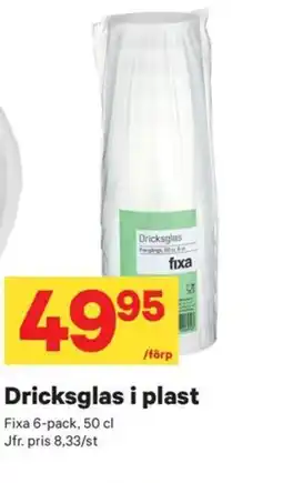 Dricksglas i plast