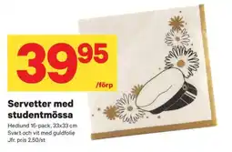 City Gross Servetter med studentmössa erbjuda