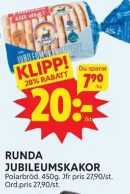 Runda jubileumskakor Polarbröd