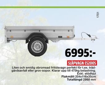 Bauhaus Easyline Släpvagn erbjuda