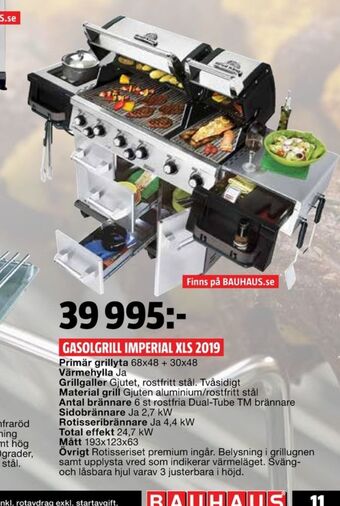 Bauhaus Broil King Gasolgrill erbjuda