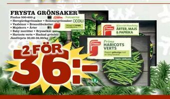 Bonum Matmarknad Frysta grönsaker erbjuda