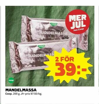 Coop Extra Mandelmassa erbjuda
