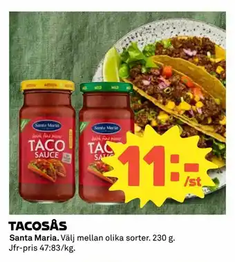 Tacosås