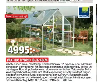 Bauhaus Palram Växthus erbjuda