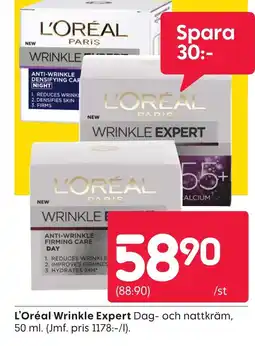 Rusta L'ORÉAL Wrinkle Expert erbjuda