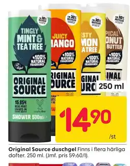 Rusta Original Source duschgel erbjuda