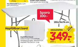 Rusta Hopfällbart bord erbjuda