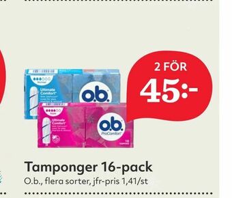 Hemköp Tamponger 16-pack erbjuda