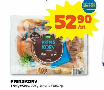 Stora Coop Prinskorv erbjuda