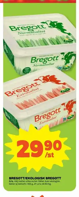Stora Coop Bregott/ekologisk bregott erbjuda