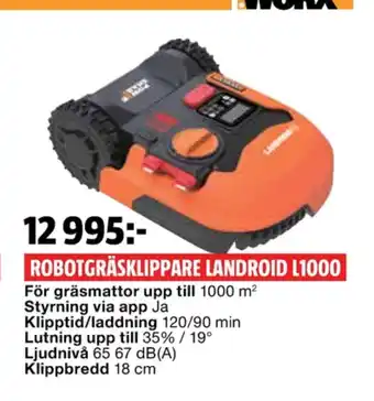 Bauhaus Worx Robotgräsklippare erbjuda