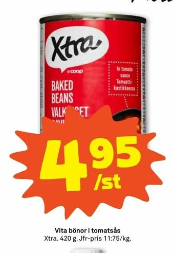 Stora Coop Vita bönor i tomatsås erbjuda
