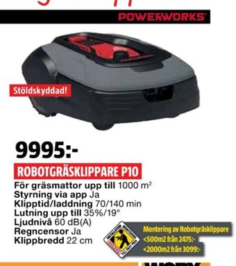 Bauhaus Powerworks Robotgräsklippare erbjuda