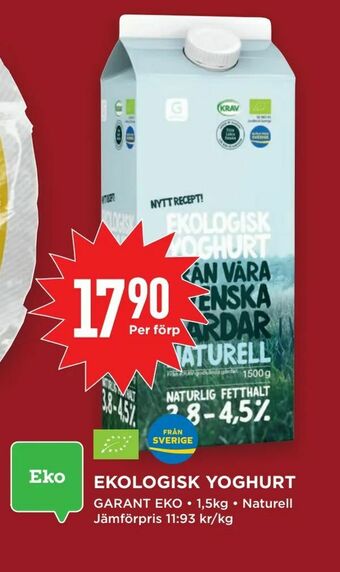 Willys Ekologisk yoghurt erbjuda