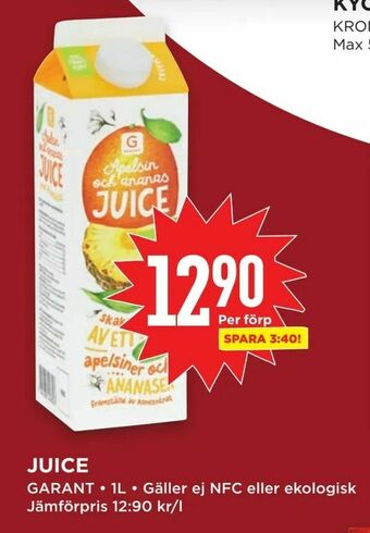 Willys Hemma Juice erbjuda