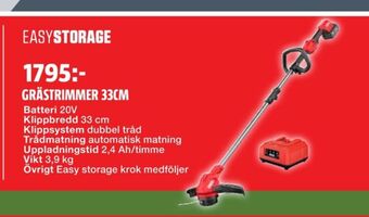 Bauhaus Easystorage Grästrimmer erbjuda