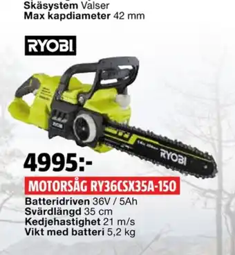 Bauhaus Ryobi Kedjesåg erbjuda