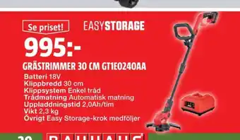 Bauhaus Easystorage Grästrimmer erbjuda