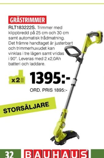 Bauhaus Ryobi Grästrimmer erbjuda