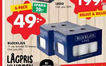 ÖoB Blockljus erbjuda