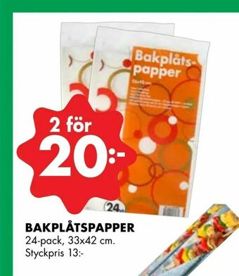 ÖoB Bakplåtspapper erbjuda