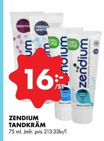 ÖoB Zendium tandkräm erbjuda