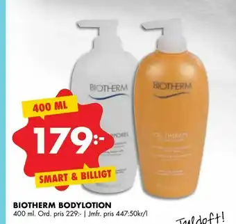 ÖoB Biotherm bodylotion erbjuda