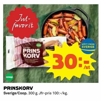 Coop Prinskorv erbjuda