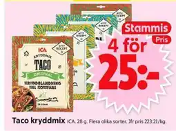 ICA Supermarket Taco kryddmix erbjuda