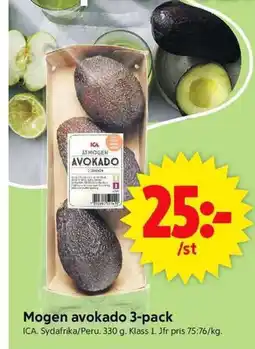 ICA Supermarket Mogen avokado 3-pack erbjuda