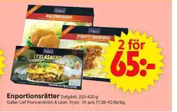 ICA Supermarket Enportionsrätter Dafgård. erbjuda