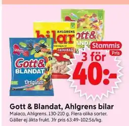 ICA Supermarket Gott & Blandat, Ahlgrens bilar erbjuda