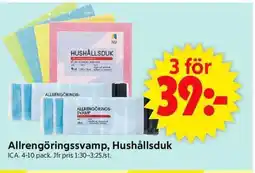 ICA Supermarket Allrengöringssvamp, Hushållsduk erbjuda