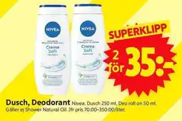 ICA Supermarket Dusch, Deodorant Nivea erbjuda