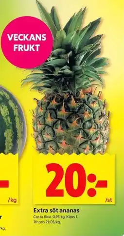ICA Kvantum Extra söt ananas erbjuda