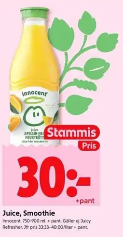 ICA Kvantum Juice, Smoothie Innocent. erbjuda