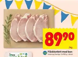 ICA Kvantum Fläskkotlett med ben erbjuda