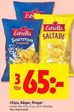 ICA Kvantum Chips, Bågar, Ringar erbjuda